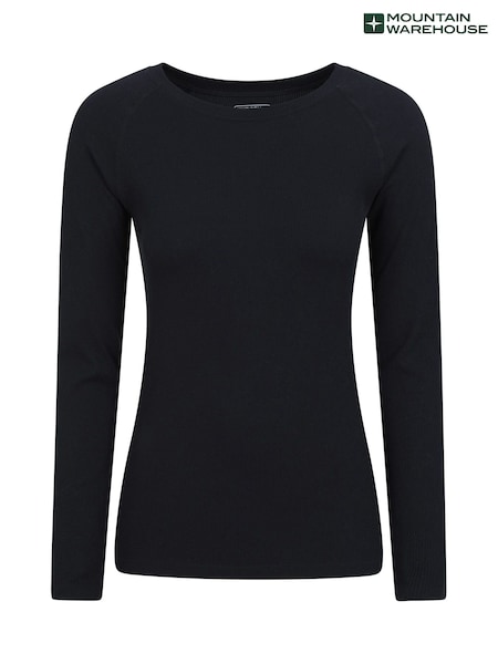 Mountain Warehouse Black Carmel Seamless  Ribbed Thermal Top (G56568) | 120 QAR