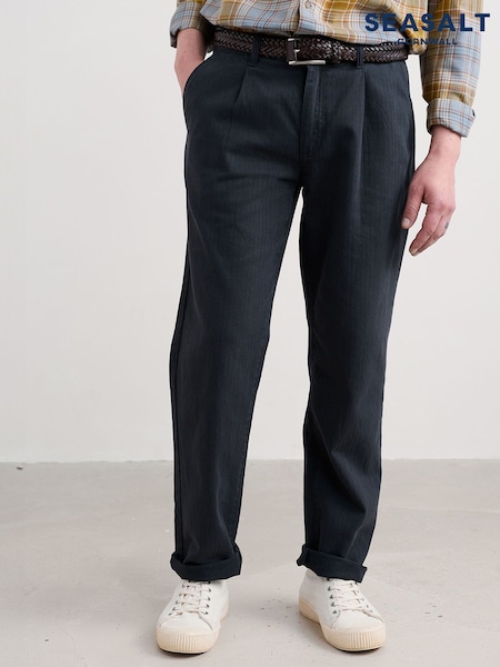 Seasalt Cornwall Blue Helmsman Trousers (G56594) | €102