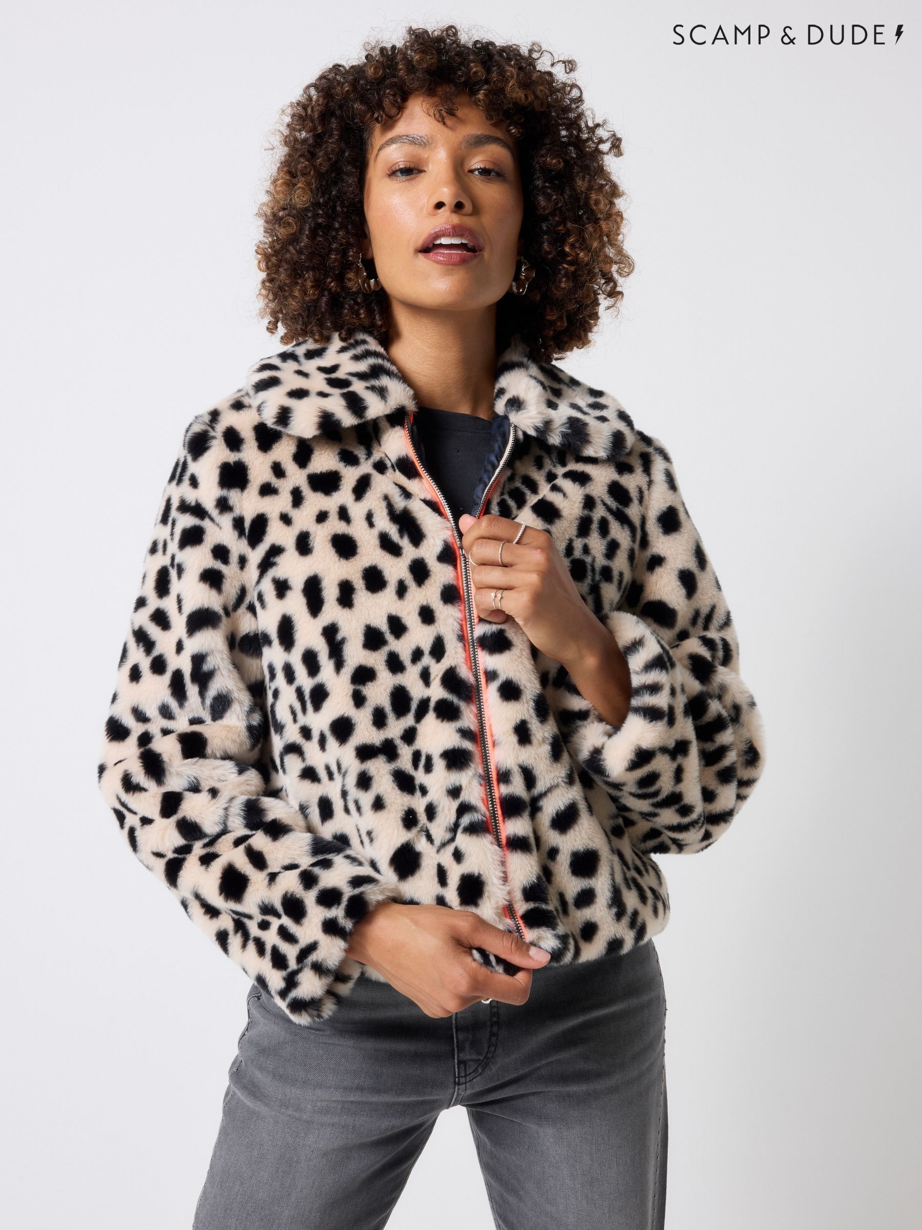 Women's, Short, Animal Print, Faux Fur, Coatsandjackets | Next Japan