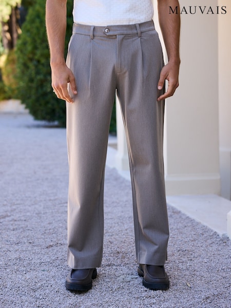 MAUVAIS Como Relaxed Fit Pleated Tailored Trousers (G56994) | 83 €