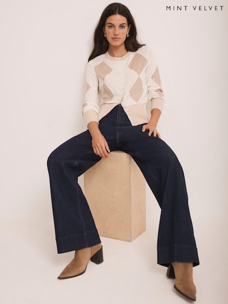 Mint Velvet White Sequin Knit Cardigan (G57022) | €156