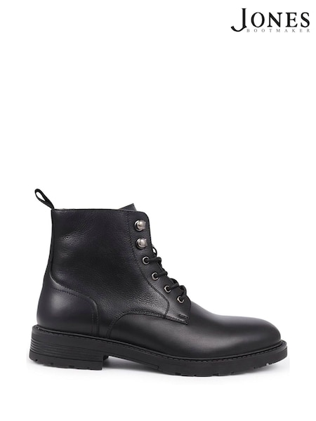 Jones Bootmaker Black Derry Leather Lace-Up Boots (G57151) | €165