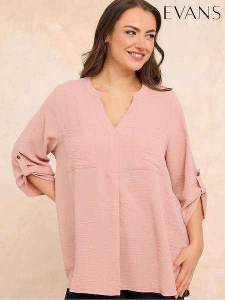 Ροζ - Evans Long Sleeve Air Flow Utility Shirt (G57283) | € 59