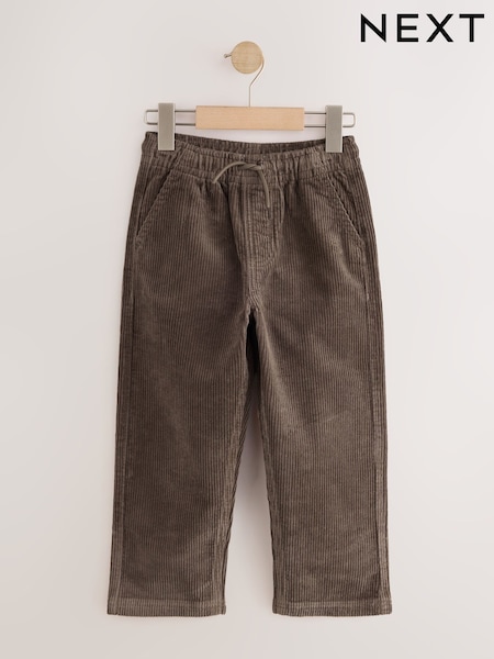 Brown - Cord Pull On Trousers (3-16yrs)