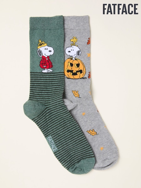 Grey - Regular Fatface Halloween Socks