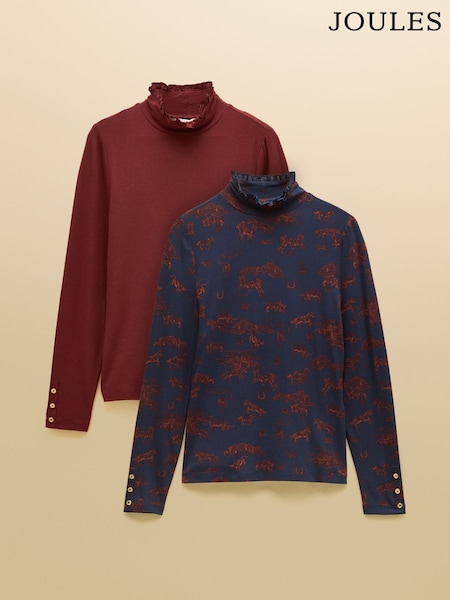 Russet/Western - Amy Jersey Layering Tops 2 Pack
