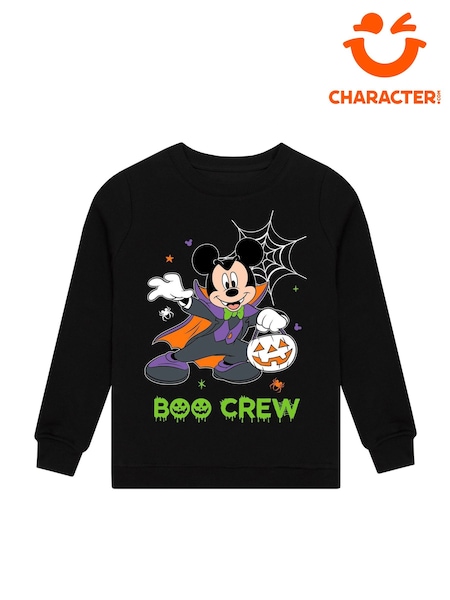 Character Black Mickey Mouse Sweatshirt | Halloween Boo Crew Sweater (G57639) | €20