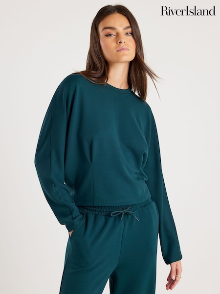 River Island Green Premium Batwing Sweatshirt (G57936) | R$ 355