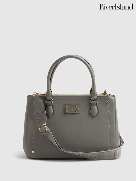 River Island Grey Webbing Strap Tote (G57946) | €62