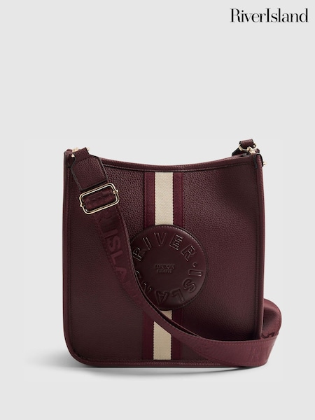 River Island Red Stripe Front Logo Messenger (G57949) | €50