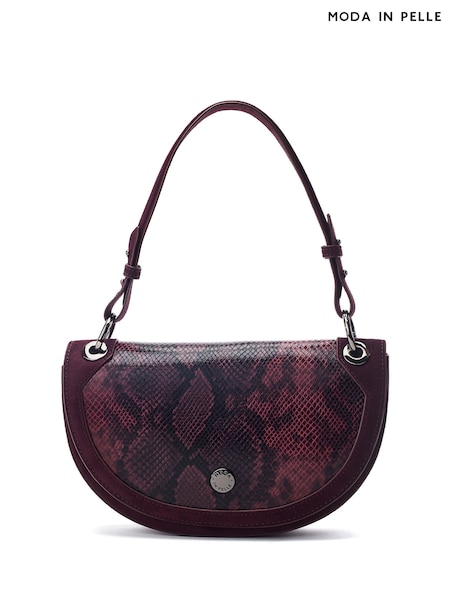 Rojo - Moda in Pelle Fillipa Half Moon Flap Cross-Body Bag (G57954) | 83 €