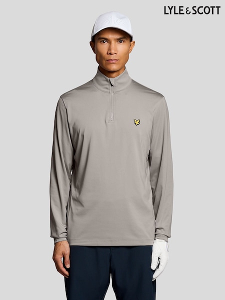 Lyle & Scott Grey Golf Core Quarter Zip Midlayer (G58036) | AED379