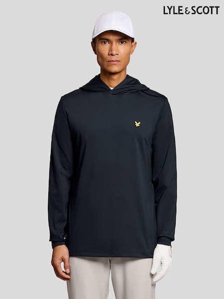 Lyle & Scott Blue Golf Core Midlayer Hoodie (G58040) | $161