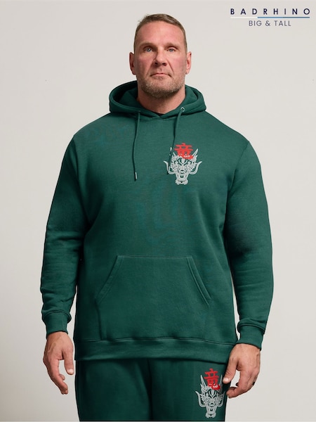 BadRhino Big & Tall Green Dragon Graphic Hoodie (G58051) | €48