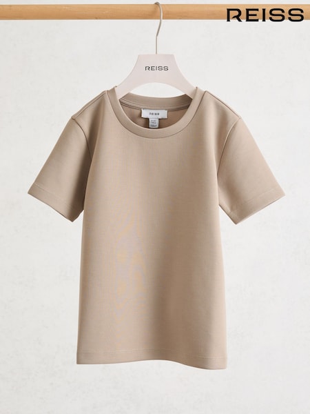 Reiss Stone Bradley Premium Interlock Crew-Neck T-Shirt (G58180) | AED144