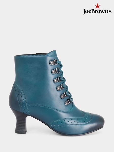 Joe Browns Blue Lace-Up Fenchurch Leather Ankle Boots (G58382) | €113