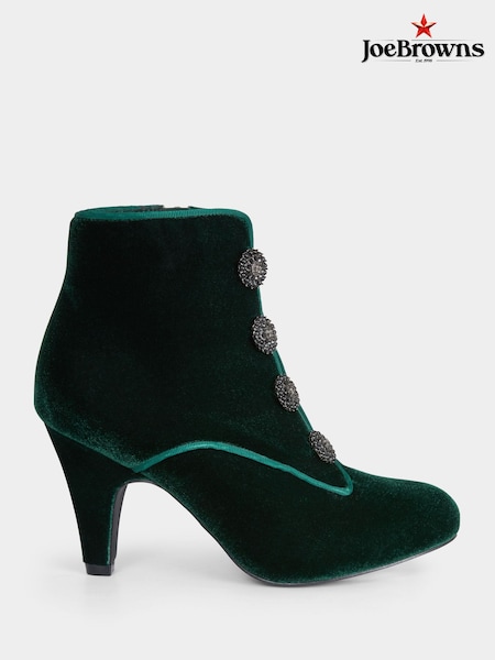 Joe Browns Green Winter Velvet Ankle Boots (G58424) | €89
