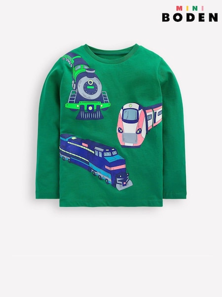 Boden Green Long Sleeve Printed T-Shirt (G58504) | €21.50 - €24