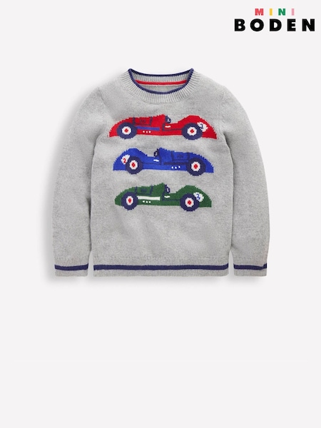 Boden Grey Fun Logo Jumper (G58507) | R$ 365 - R$ 415