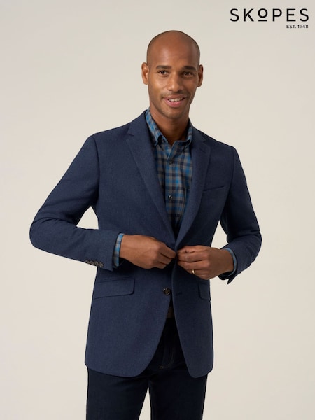Skopes Blue Hexham Tailored Fit Wool Blend Jacket (G59140) | €152