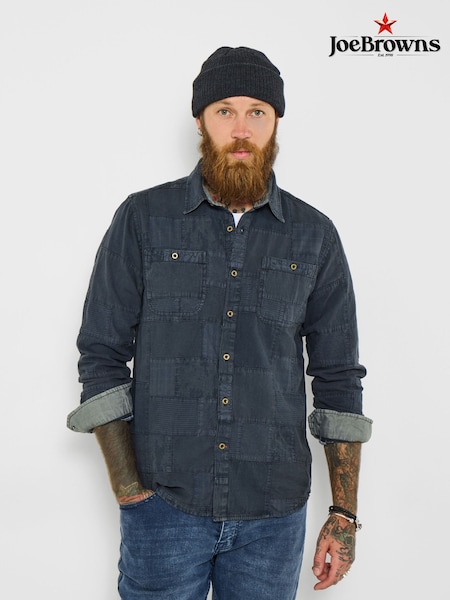 Joe Browns Black Classic Collar Long Sleeve Patch Shirt (G59313) | €85