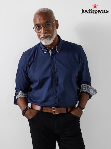 Joe Browns Blue Smart Evening Double Collar Shirt (G59320) | €57