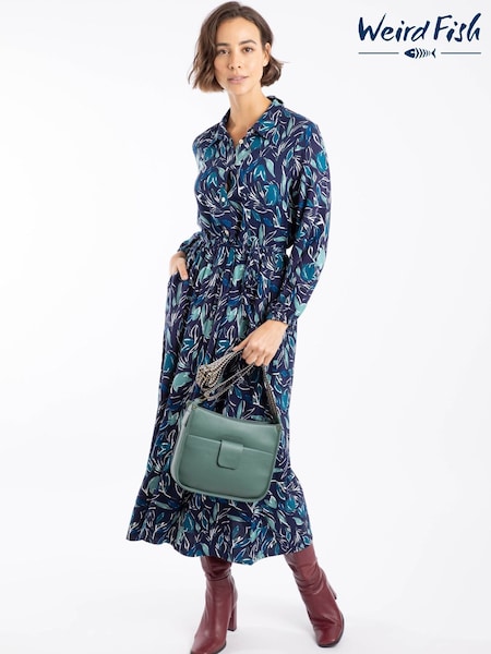 Azul - Weird Fish Steffan Printed Maxi Shirt Dress (G59422) | 120 €