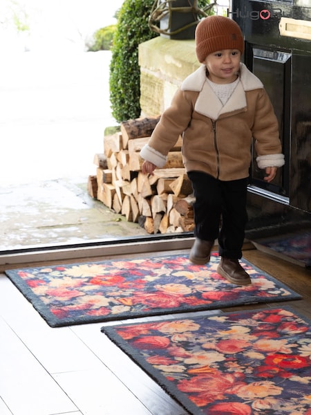 Hug Rug Dark Florals Mat