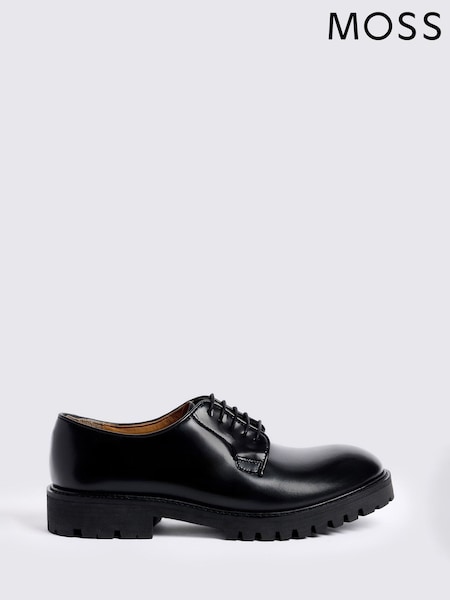 MOSS Black Eton Chunky Derby Shoes (G60102) | €89