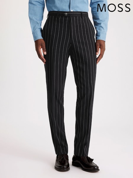 MOSS Navy Stripe Tailored Fit Trousers (G60111) | €119
