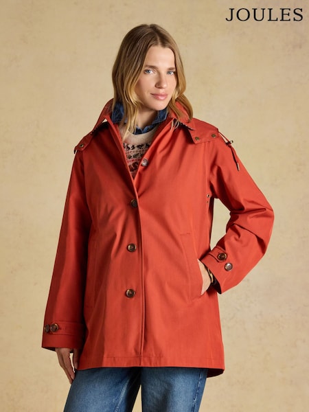 Rust Red - Rainmore Waterproof Button Through Raincoat