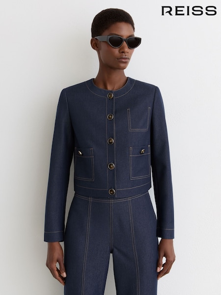 Reiss Dark Blue Edie Jacket (G60482) | SGD 634