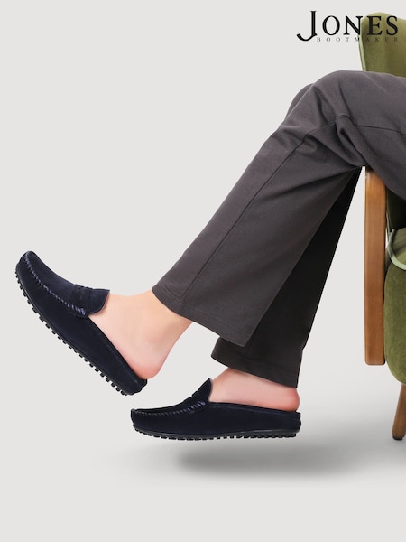 Jones Bootmaker Blue Zap Leather Mule Slippers (G60490) | €83