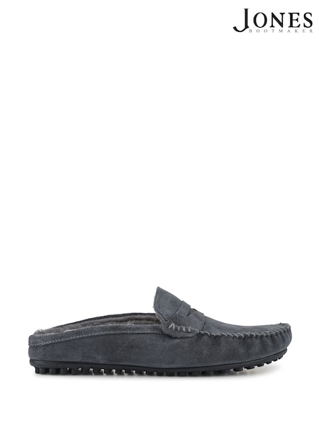 Gris - Jones Bootmaker Zap Leather Mule Slippers (G60494) | 83 €