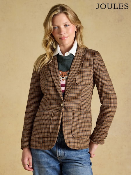 Check - Albury Badged Jersey Blazer