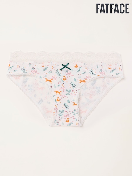 Marfil - Fatface Foliage Fox Classic Knickers