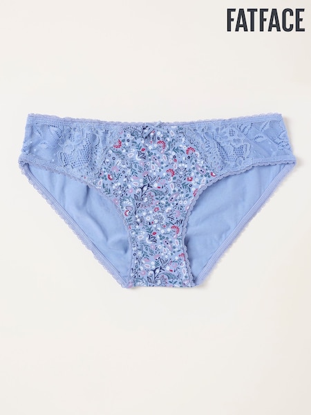 כחול - Fatface Paisley Print Classic Knickers