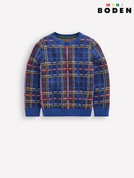 Boden Blue Heritage Check Jumper (G60952) | R$ 365 - R$ 415
