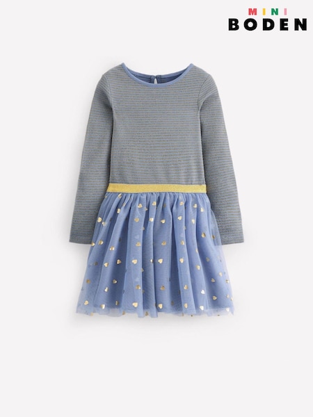 Boden Blue Twirly Tulle Mix Dress (G60959) | €50 - €58