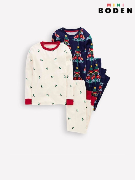 Boden Blue Twin Pack Snug Pyjamas (G60960) | €54 - €61