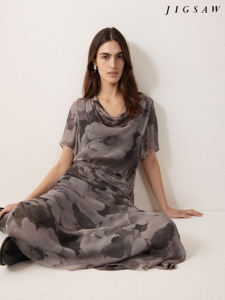 Jigsaw Antique Floral Midi Dress (G61137) | ‏1,159 د.إ.‏