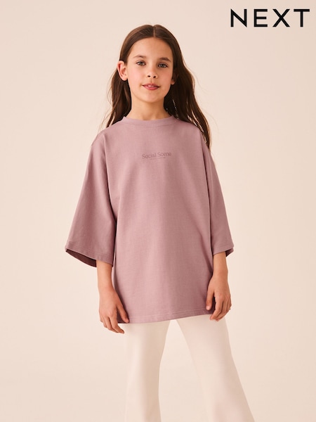 Pink - Oversized Graphic T-shirt (3-16yrs)