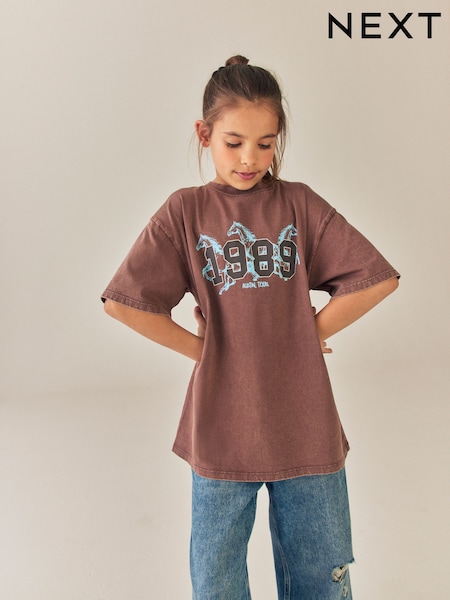 Calul Maro - Oversized Graphic T-shirt (3-16yrs)