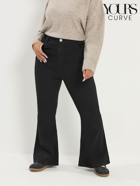 Yours Curve Black Flare Jeans (G61198) | ¥ 6,910