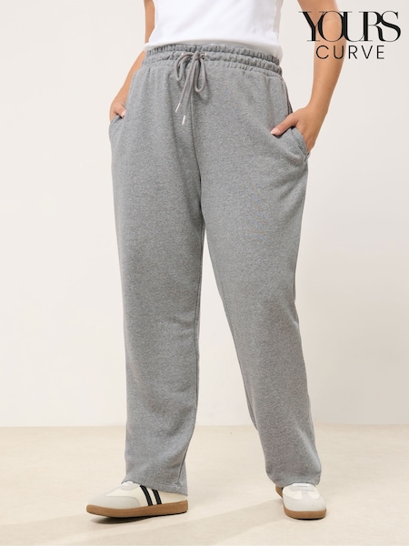 Yours Curve Grey Tie Waist Joggers (G61223) | €28