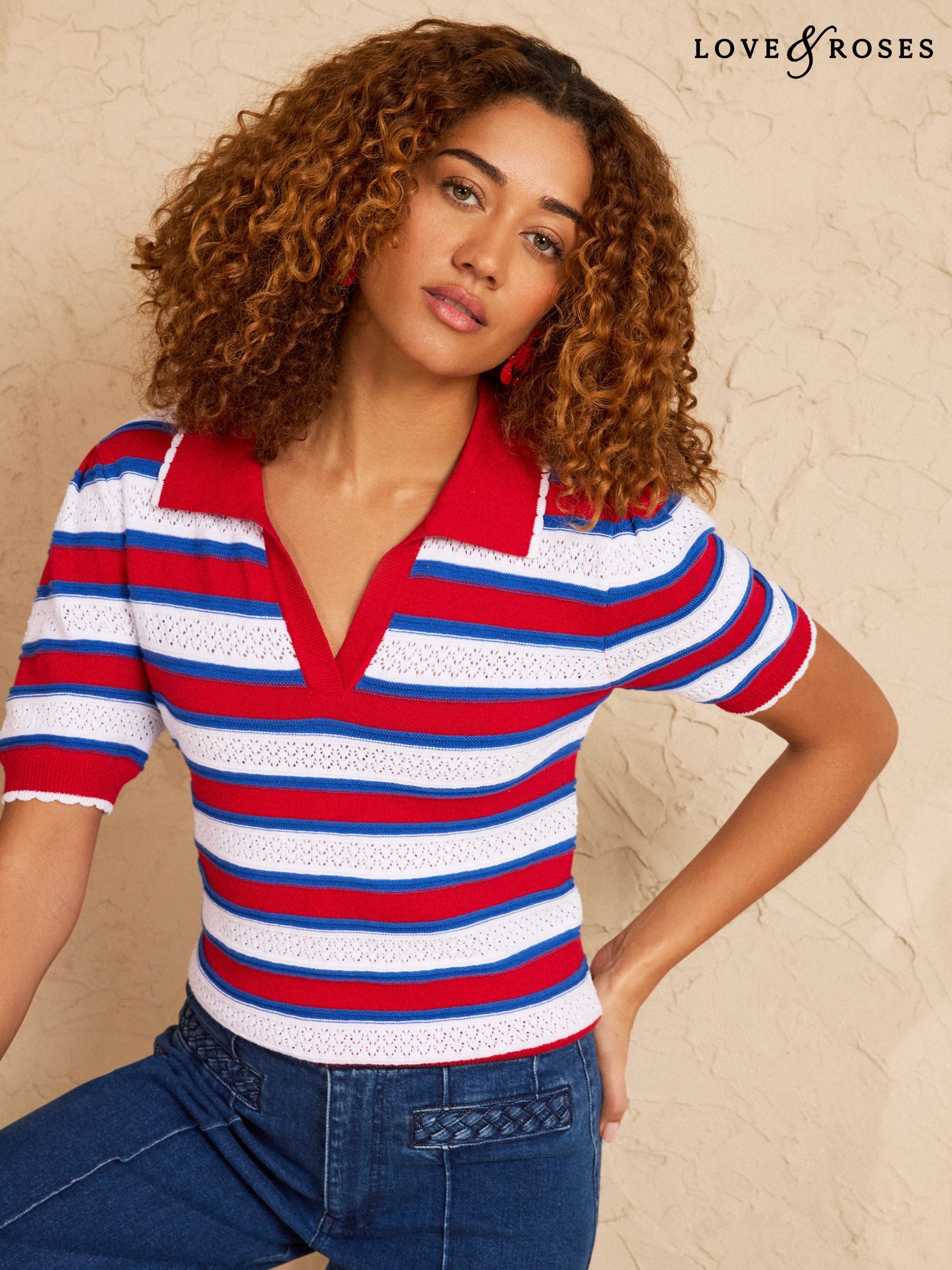 Buy Women's Tops Love & Roses Red Online | Next Ireland