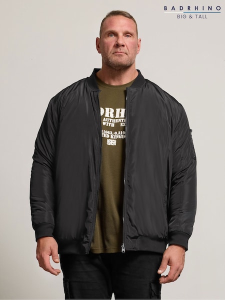 BadRhino Big & Tall Black Bomber Jacket (G61311) | €82