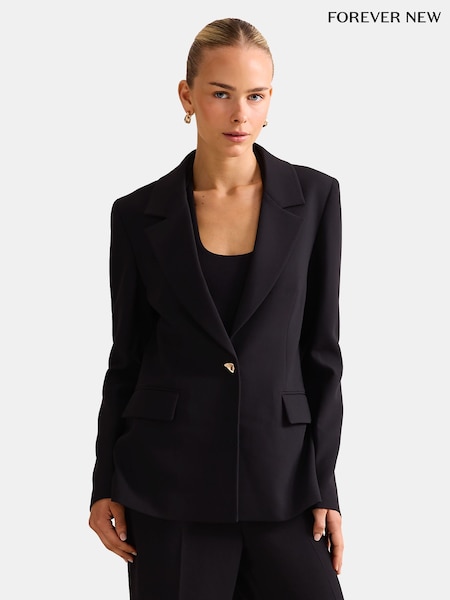 Forever New Black Victoria Single Breasted Blazer (G61349) | R$ 940