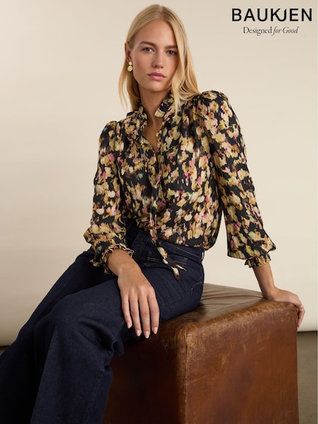 Baukjen Black Eve Printed Blouse (G61737) | €183