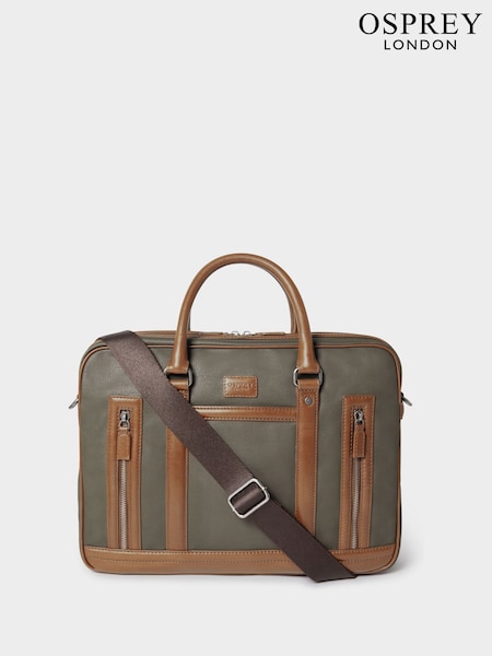 Osprey London Green The Frontline Waxed Canvas & Leather Laptop Bag (G61928) | 276 €